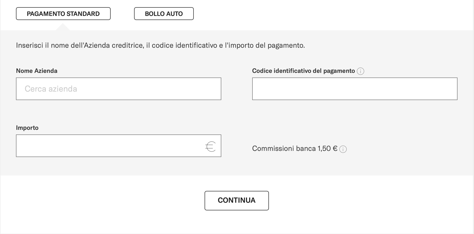 Esempio errato di come utilizzare la terminologia in un flusso di pagamento